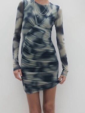 zara beaded tunic dress Zara Dresses | Nwt Zara Beaded Tunic Dress | Color: Green